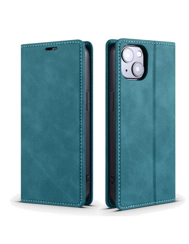 Cover iPhone 13 Pelle Rosso Vino Blu | Melacompro