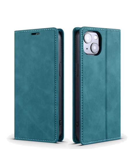 Cover iPhone 13 Pelle Rosso Vino Blu | Melacompro