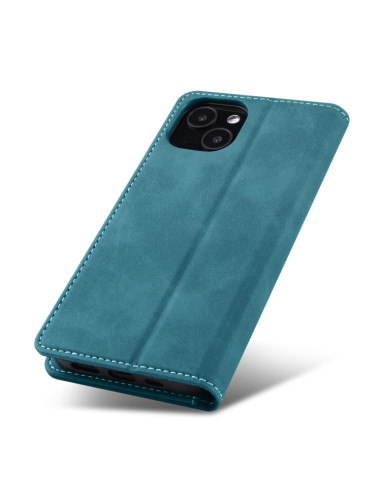 Cover iPhone 13 Pelle Rosso Vino Blu | Melacompro