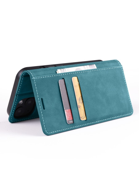 Cover iPhone 13 Pelle Rosso Vino Blu | Melacompro