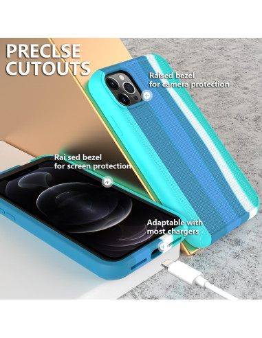 Cover iPhone 13 Silicone Antiurto Rainbow Verde | Melacompro