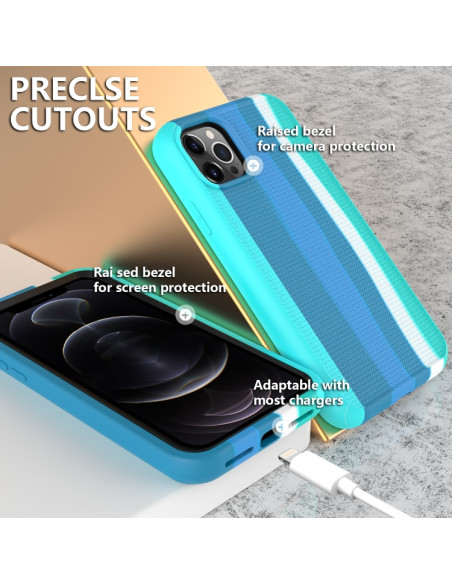 Cover iPhone 13 Silicone Antiurto Rainbow Verde | Melacompro