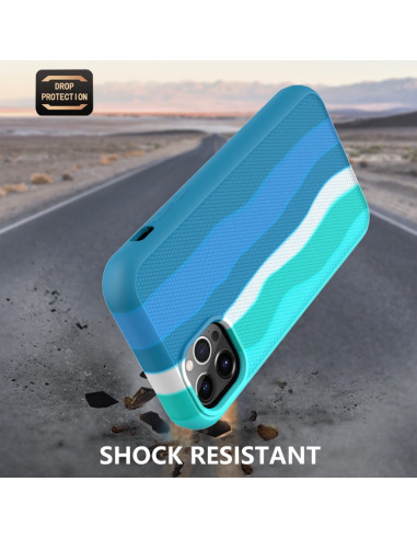 Cover iPhone 13 Silicone Antiurto Rainbow Verde | Melacompro