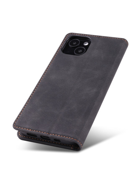 Cover iPhone 13 Pelle Rosso Vino Nero | Melacompro