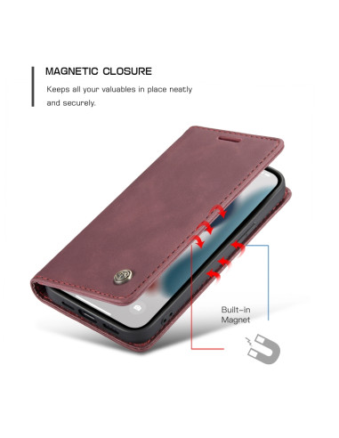 Cover iPhone 13 Pelle Rosso Vino Wine Rosso | Melacompro