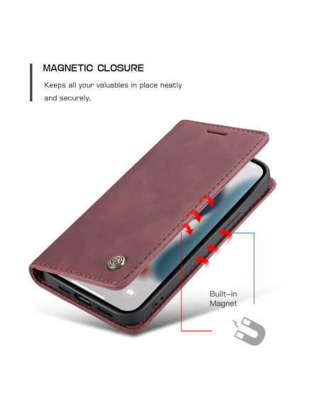 Cover iPhone 13 Pelle Rosso Vino Wine Rosso | Melacompro