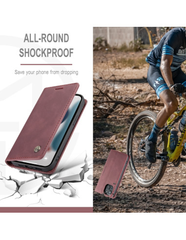 Cover iPhone 13 Pelle Rosso Vino Wine Rosso | Melacompro