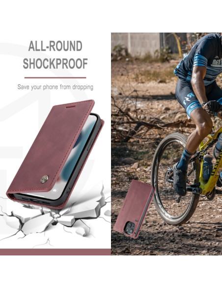 Cover iPhone 13 Pelle Rosso Vino Wine Rosso | Melacompro