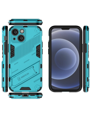 Cover iPhone 13 PC + TPU Punk Armor Blu | Melacompro