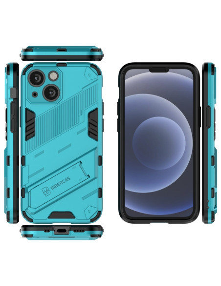 Cover iPhone 13 PC + TPU Punk Armor Blu | Melacompro