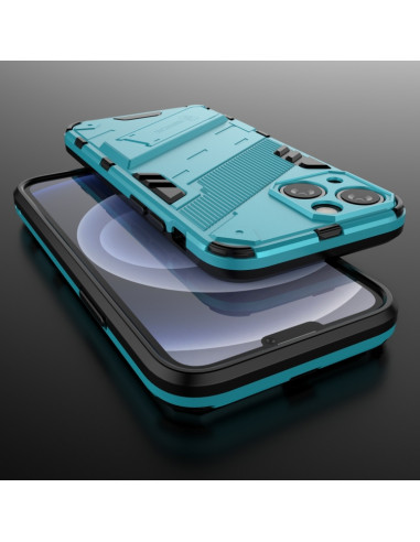 Cover iPhone 13 PC + TPU Punk Armor Blu | Melacompro