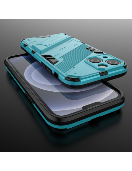 Cover iPhone 13 PC + TPU Punk Armor Blu | Melacompro