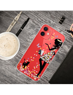 Cover iPhone 13 TPU Trasparente Fantasia Dipinta Girl