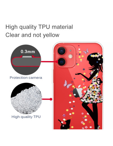 Cover iPhone 13 TPU Trasparente Girl | Melacompro