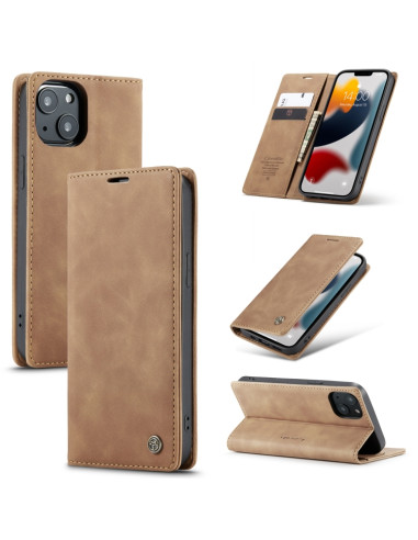 Cover iPhone 13 Pelle Rosso Vino Marrone | Melacompro