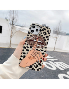 Cover iPhone 13 TPU Leopardato Kiss