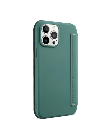 Cover iPhone 13 Pro PU Leather Flip Deep Verde | Melacompro
