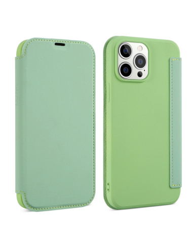Cover iPhone 13 Pro PU Leather Flip Tea Verde | Melacompro