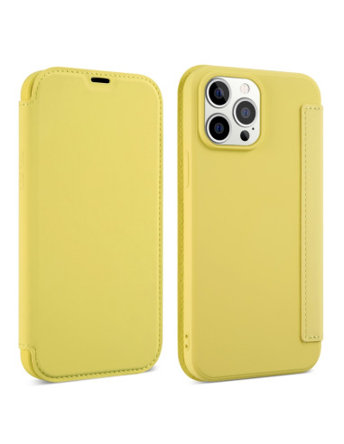 Cover iPhone 13 Pro PU Leather Flip Giallo | Melacompro