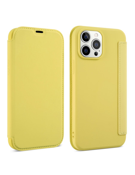 Cover iPhone 13 Pro PU Leather Flip Giallo | Melacompro