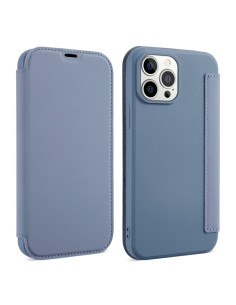 Cover iPhone 13 Pro PU Leather Flip Multicolore Lavanda Grigio