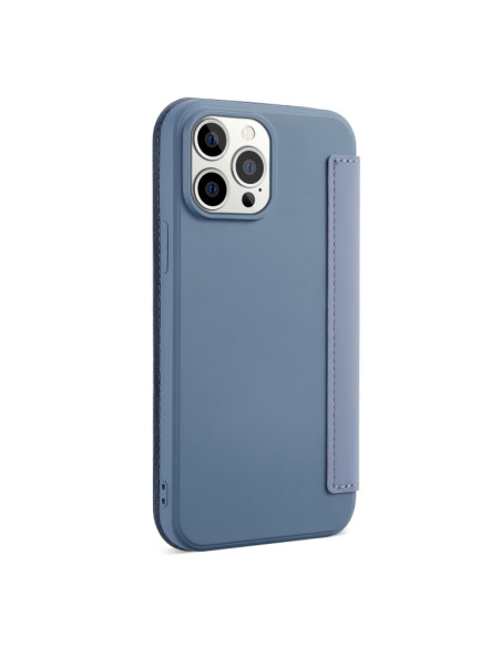 Cover iPhone 13 Pro PU Leather Flip Lavanda Grigio | Melacompro