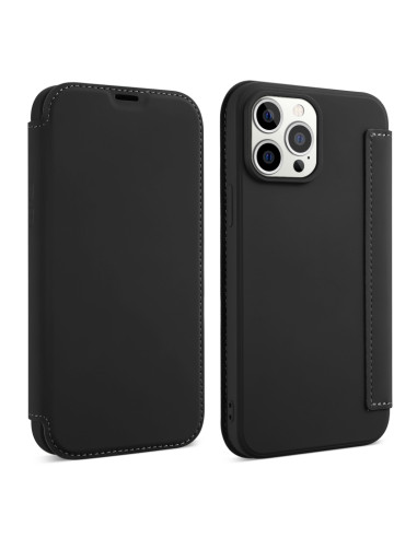 Cover iPhone 13 Pro PU Leather Flip Nero | Melacompro