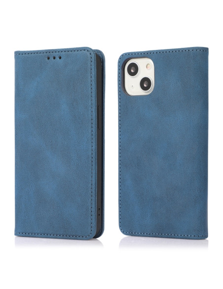 Cover iPhone 13 Pro PU Leather Flip Blu | Melacompro