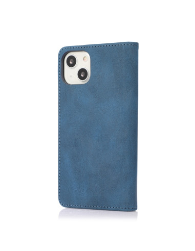 Cover iPhone 13 Pro PU Leather Flip Blu | Melacompro