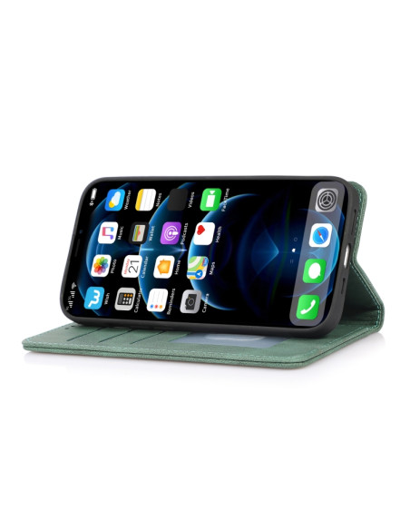 Cover iPhone 13 Pro PU Leather Flip Verde | Melacompro