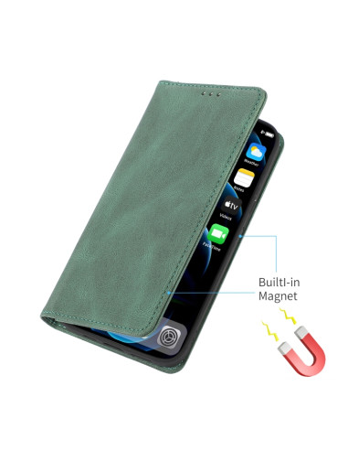 Cover iPhone 13 Pro PU Leather Flip Verde | Melacompro