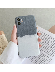 Cover iPhone 13 TPU Paesaggio Naturale Grigio Bianco
