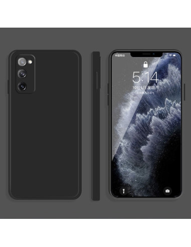 Cover Galaxy S20 FE Silicone Bianco Nero | Melacompro