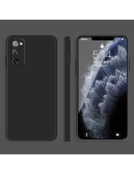 Cover Galaxy S20 FE Silicone Bianco Nero | Melacompro