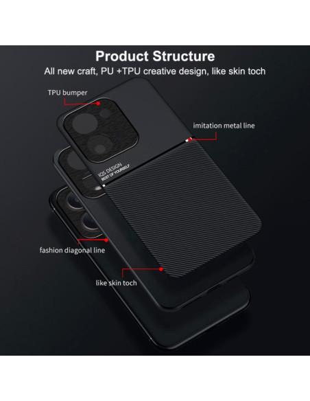 Cover Redmi 15C PC + TPU Grain Nero | Melacompro
