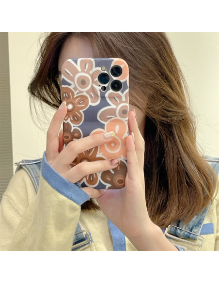 Cover iPhone 13 TPU Fiore Marrone | Melacompro