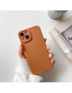 Cover iPhone 13 Pro Silicone + PC Antiurto Avocado Marrone