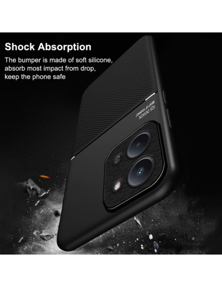 Cover Redmi 15C PC + TPU Grain Nero | Melacompro