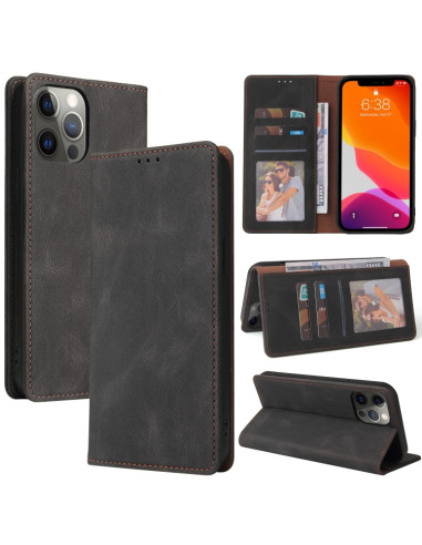 Cover iPhone 12 Pro Max Pelle Nero | Melacompro