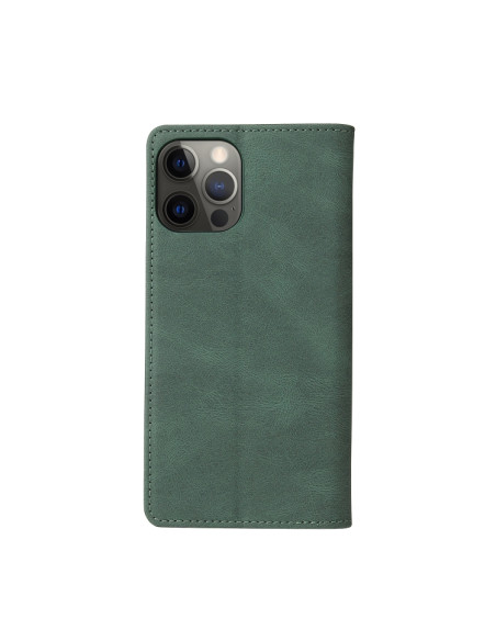 Cover iPhone 12 Pro Max Pelle Nero Verde | Melacompro