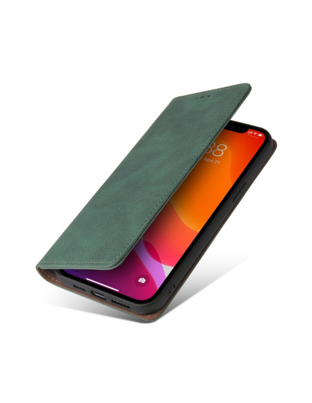 Cover iPhone 12 Pro Max Pelle Nero Verde | Melacompro