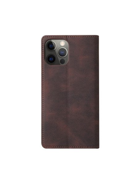 Cover iPhone 12 Pro Max Pelle Nero Marrone | Melacompro