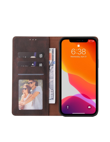 Cover iPhone 12 Pro Max Pelle Nero Marrone | Melacompro