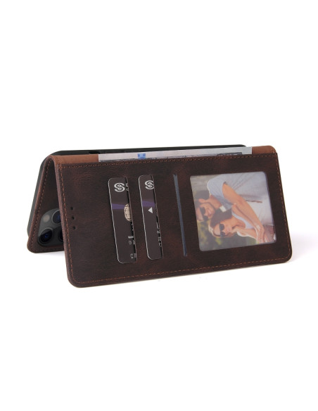 Cover iPhone 12 Pro Max Pelle Nero Marrone | Melacompro