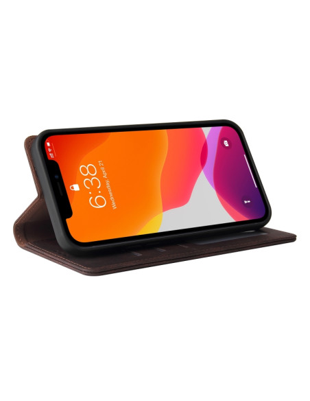 Cover iPhone 12 Pro Max Pelle Nero Marrone | Melacompro