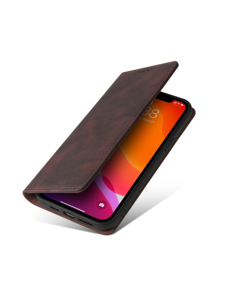 Cover iPhone 12 Pro Max Pelle Nero Marrone | Melacompro