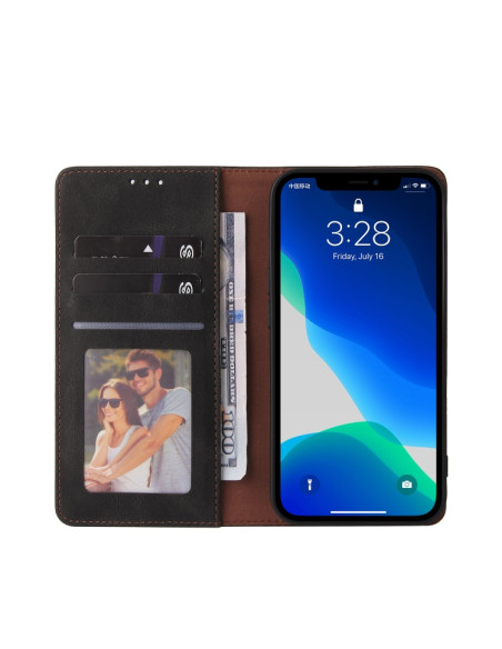 Cover iPhone 13 Pro Max Pelle PU Nero | Melacompro