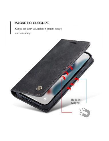 Cover iPhone 13 mini Pelle PU Flip Nero | Melacompro