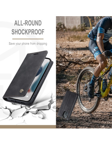 Cover iPhone 13 mini Pelle PU Flip Nero | Melacompro