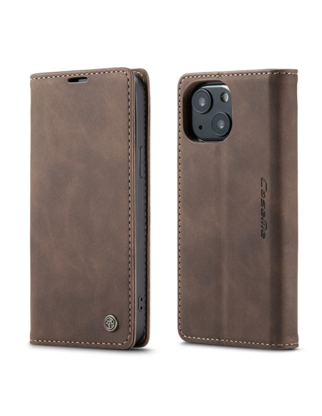 Cover iPhone 13 mini Pelle PU Flip Coffee | Melacompro